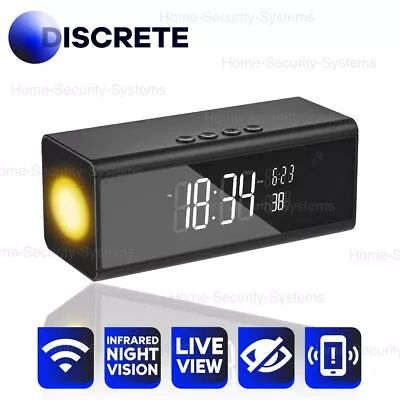 WIFI Digital Alarm Camera Security Bluetooth Speaker Wireless Spy Hidden  • $195