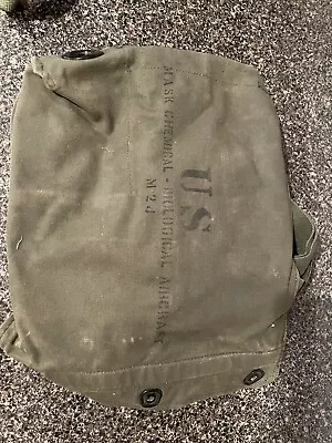 Vintage U.S. Military Mask Chemical Biological Aircraft M24 Canvas Bag • $15