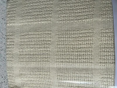 £1.99 • Buy 100% Cotton Baby Cellular Blanket Crib Pram Cot Bed 70x90cm - Cream/Light Yellow