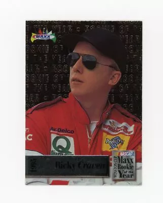 Ricky Craven 1997 Maxx 1995 Winston Cup Rookie Of The Year Embossed Insert Card • $4.79