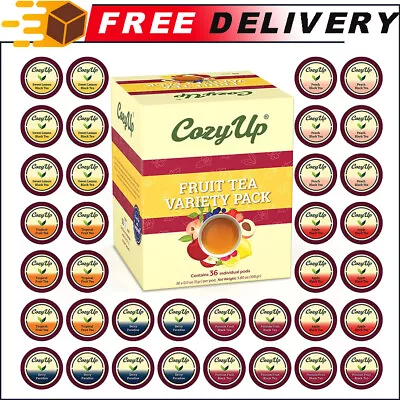 CozyUp Variety Fruit Tea Sampler Pack Pod For Keurig K-Cup Brewers 36-Count • $26.30