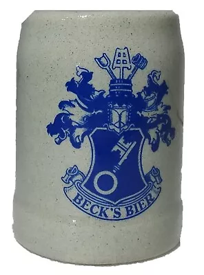 Beck's Bier Mini Beer Stein Crock Mug Shot Glass Toothpick Holder Beck's Brewery • $9.89