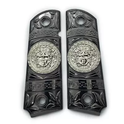 Colt 1911 Full Size Versace Style Grips Black Nickel Plated 1911 Full Size Grips • $57.60