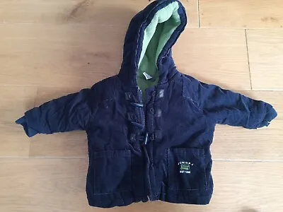 Baby Boys Junior J By Jasper Conran Navy Fleece Jacket Coat Age 3-6 Months • £4.99