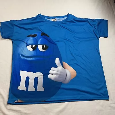 Blue M&Ms World T-Shirt Graphic Blue Chocolate Men’s Size XL Women • $8