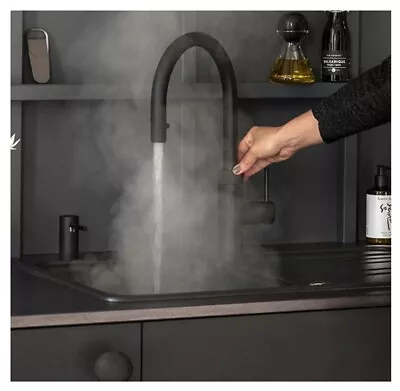QUOOKER FLEX BLACK Boiling Water Tap Inc Pro3 Reservoir RRP £1850 • £1640