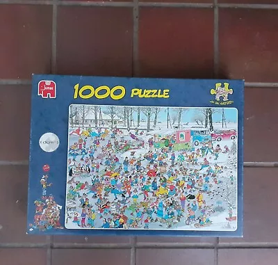 Jumbo Jan Van Haasteren 1000 Piece Jigsaw Puzzle. On Thin Ice. Complete. • £2