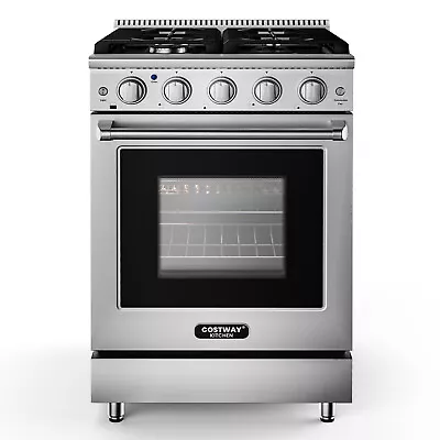 24 Inches Freestanding Gas Range Natural Gas W/ 4 Burners Cooktop Oven • $1499.99