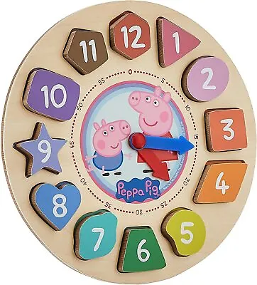 £17.78 • Buy Peppa Pig Shape Sorter Clock Puzzle (12Piece)