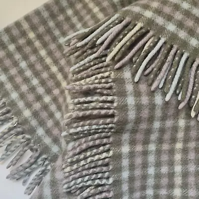 £96.07 • Buy Johnstons Of Elgin Scotland Throw Blanket Utility Rug Cashmere Wool Blend 52x55