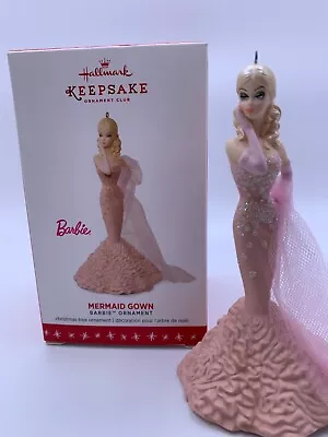 Hallmark Keepsake Ornament 2016 Mermaid Gown Barbie Club Exclusive Pink NEW • $45.99