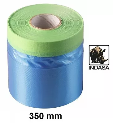 INDASA MASKING COVER ROLLS Pre Taped 25m Drop Poly Film CAR Spray PAINTING Decor • £6.55