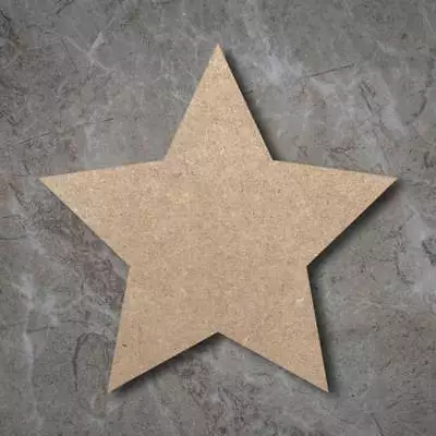 £3.50 • Buy Large MDF Star Craft Wooden Shape Blank Wood 20 30 40cm Unpainted