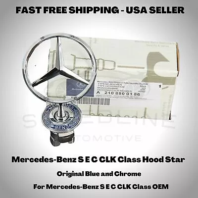 Mercedes-Benz Front Hood Ornament Mounted Star Logo Badge Emblem C E S Series • $11.69