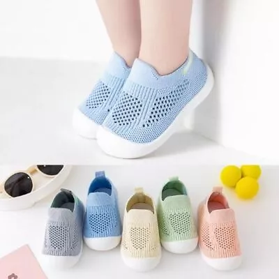£7.59 • Buy Toddler Kids Mesh Anti-Slip Soft Rubber Sole Sock Shoes Baby Boys Girls Slippers
