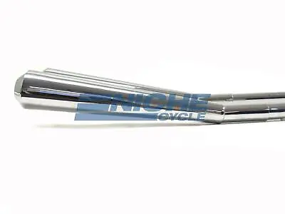 Kick Up Upswept Straight Thru Mufflers Exhaust Reverse Cone Chrome 1.75  • $213.50