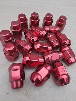 10* 1/2-20 Standard Bulge Acorn Lug Nuts - RED *Trailer Wheel Camper • $22.99