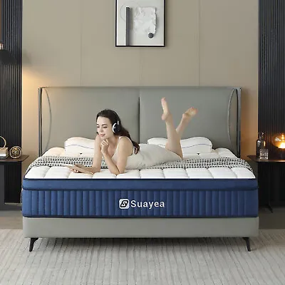 12 Bed Mattress Full Queen King Size Memory Foam And Innerspring Hybrid In A Box • $199