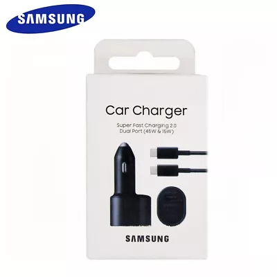 OEM Samsung 45W Fast Charging Car Charger Galaxy S20 S21 S22+ Ultra Note 10/20 • $2.99