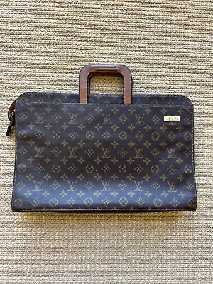 Authentic Vintage LOUIS VUITTON Monogram Canvas Briefcase 1980's • $550