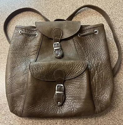 Leather Backpack Bookbag Brown Bag Measurements Are In Photos • $24.99