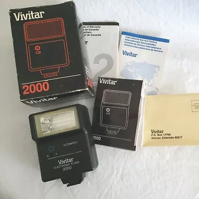 Vivitar Electronic Flash Microprocesseur 2000 Automatic Camera Mount Flash • $25