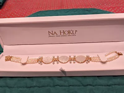Na Hoku 14K Mother Of Pearl Gaming Counter Bracelet In Original Box • $1300