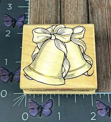 Hero Arts Wedding Bells Two Rubber Stamp 1997 E1182 Wood #BD23 • $4.49