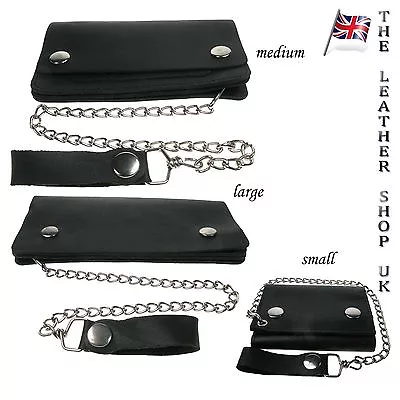 £9.99 • Buy Men's Black Biker's Wallet With Long Metal Chain To Hang UK Seller