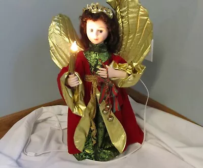 Telco Motionette  Angel Red Gown & Candle Animated  Figure 24   1990 • $25