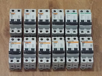 Merlin Gerin Schneider C60H Multi 9 MCB Circuit Breaker Double Pole 2P 2 Pole • £9.95