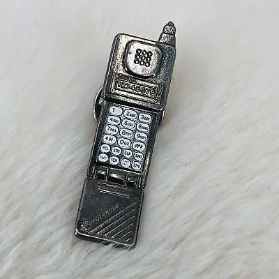 Vtg Motorola MicroTac Cellular Flip Phone Advertising Lapel Pin • $12.99