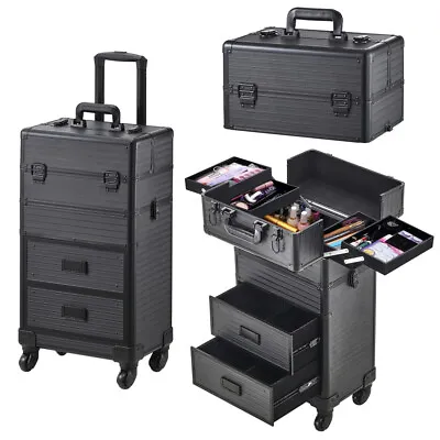 Professional MakeUp Trolley 4 In 1 Hairdressing Nail Beauty Cosmetic Storage Box • £85.95