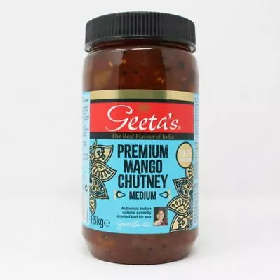 Geeta's Premium Mango Chutney 1.5kg Kosher Product Of India 70-75 Servings • £10.75