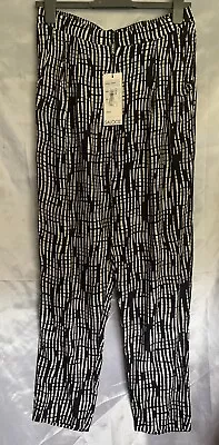 Saloos Womens Trousers Size 12 Navy/White BNWT • £6.99