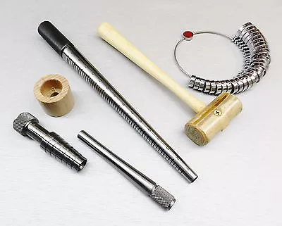 Ring Stretcher Kit - Mandrel Wide Finger Gauge Rawhide Mallet Rathburn Sizer • $64.89