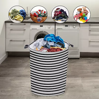 Large Foldable Storage Laundry Hamper Clothes Basket Washing Bag Bin Organizer • $6.53