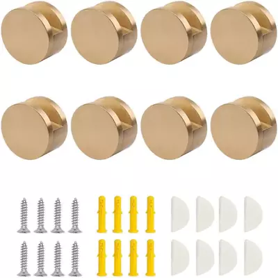 Ackron Mirror Clip Glass Clips Clamps Holder Round Shape Wall-Mounted Mirrors • £23.92