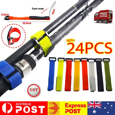 $5.97 • Buy Fishing Rod Tie Strap Tackle Wrap Band Pole Holder Fastener Fish Accessory