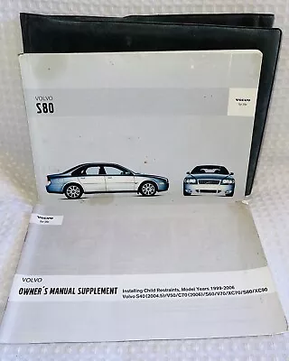 2004 VOLVO S80 OWNERS MANUAL USER GUIDE Original Owners Manual And Other Info • $19.95