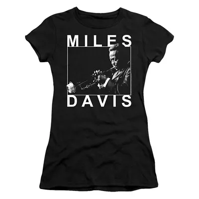 Miles Davis Juniors T-Shirt Trumpet Portrait Black Tee • £23.93