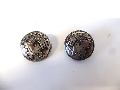 Vintage Rare Coro Silver Aztec Mayan Earrings • $19.99