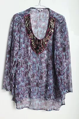 £3.34 • Buy Klass Womens Sheer Patterned Kaftan - Size 16 (12g)