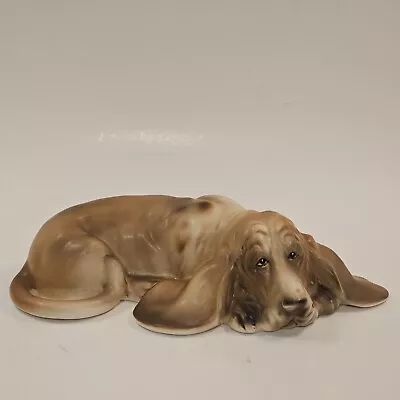 Vintage Basset Hound Ucagco Japan Figurine Ceramic Dog 8” Boswell So Sweet • $25.99