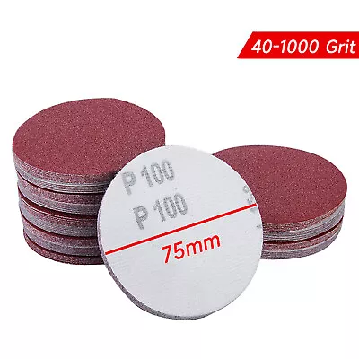 3 Inch Sanding Discs 40-1000 Grit Hook Loop Orbital Sander Paper Sandpaper Pads • $1.79