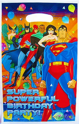 Justice League Superheroes  Party Loot/lolly Bags - Party Supplies - Pack Of 10 • $7.50