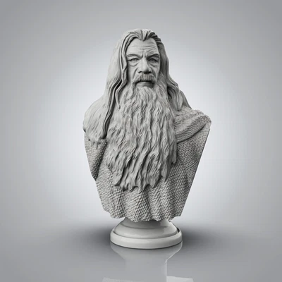 £21 • Buy Gandalf Lord Of The Rings 3d Printed Bust Figure Model - Fotis Mint