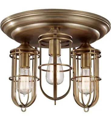 Murray Feiss Urban Renewal 3 Light Flushmount Ceiling Fixture • $275