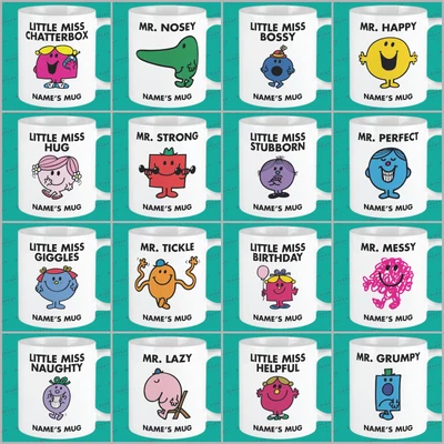 £9.49 • Buy MR MEN LITTLE MISS Personalised Mug Gift Any NAME Mister Man Cup Office Birthday