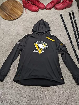Pittsburgh Penguins Fanatics Pro Mens XL Hoodie Waffle Hockey NHL Sweatshirt • $18.37